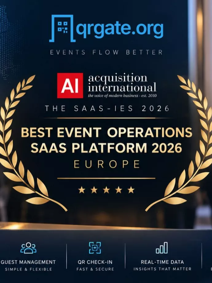 Magyar fejlesztésű QRGATE kapta a „Best Event Operations SaaS Platform 2026 - Europe” elismerést