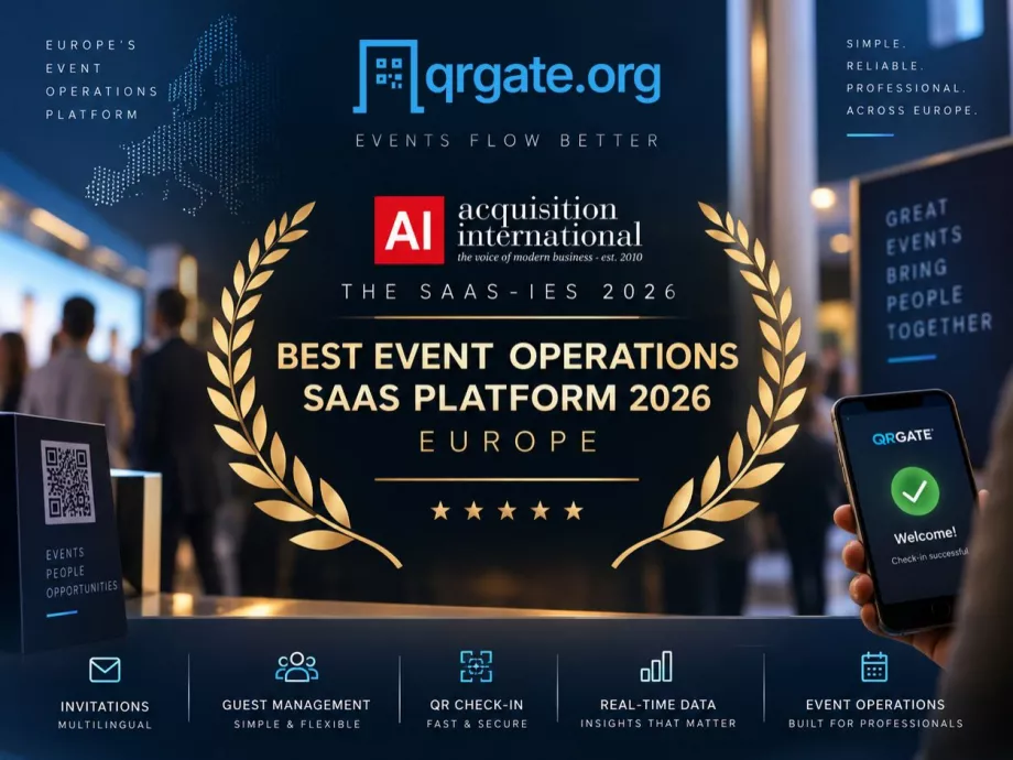 Magyar fejlesztésű QRGATE kapta a „Best Event Operations SaaS Platform 2026 - Europe” elismerést
