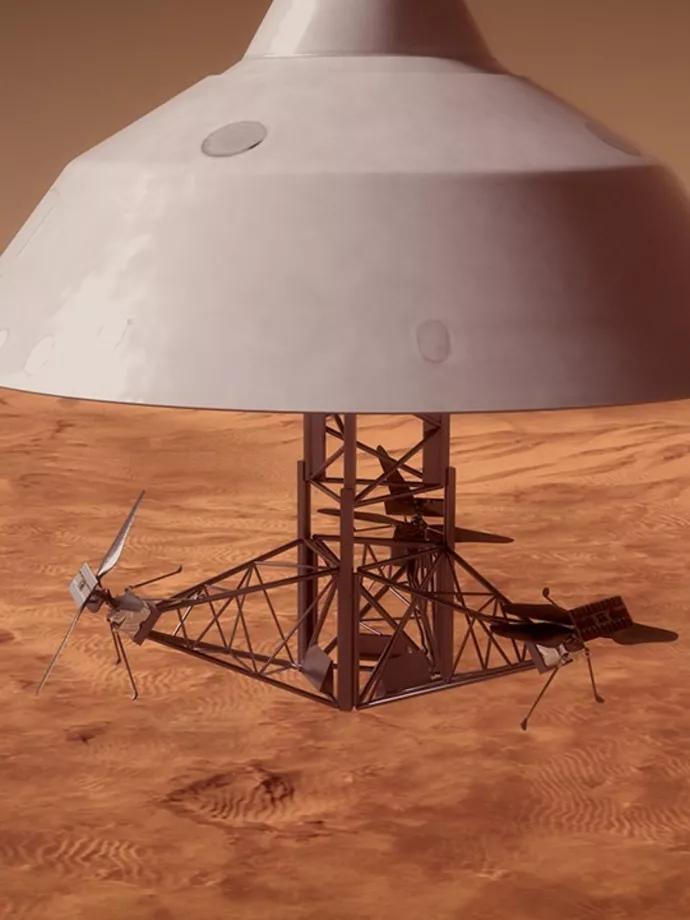 Autonóm rotoros flottát küldene a Marsra a NASA