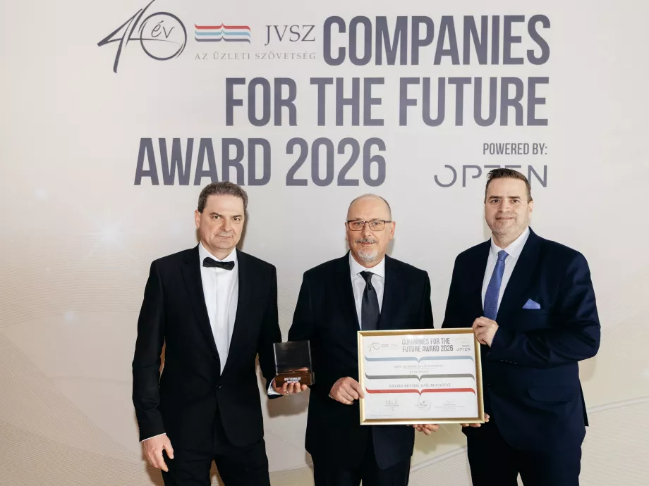 Technológiai innovációs díjat kapott a Knorr-Bremse Budapest